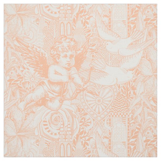 valentijn maximalisme perzik fuzz wit stof (Swatch)
