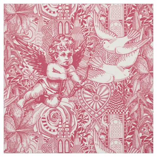 valentijn maximalisme viva magenta half parel stof (Swatch)