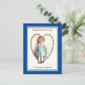  Valentijn Meisje Afbeelding op Briefkaart (Staand voorkant)