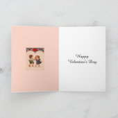 Valentijn-meisje en trouwe jongen Feestdagen Kaart (Binnen)