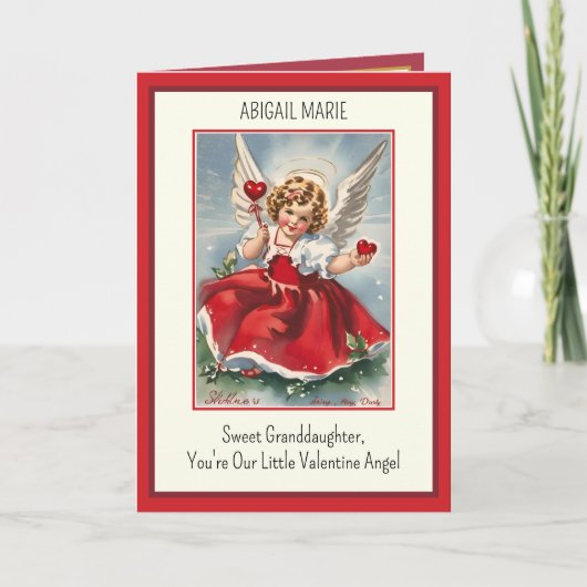  Valentijn Meisje Engel Grootouders Feestdagen Kaart (Voorkant)