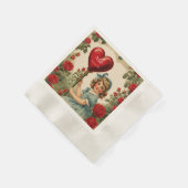  Valentijn meisje - gepersonaliseerd Servet (Hoek)