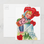 Valentijn meisje met camera Feestdagenkaart (Voorkant / Achterkant)
