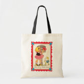Valentijn, meisje, puppy tote bag (Voorkant)