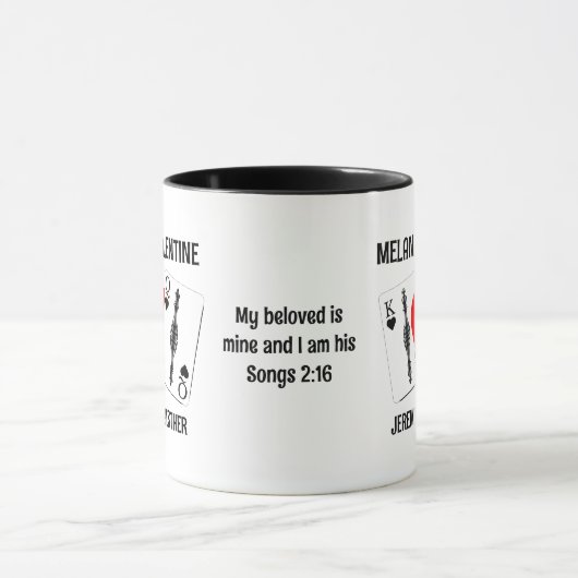 Valentijn MELANIN KONINGIN KING SPEELKAARTEN Koppe Mok (Midden)