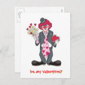 Valentijn met bloemen en chocolade feestdagenkaart (Voorkant / Achterkant)