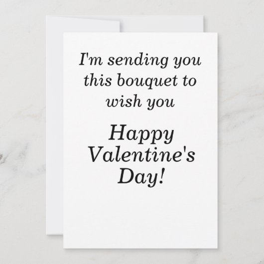 Valentijn met Bouquet van Harten Kaart (Achterkant)