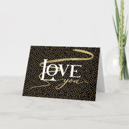 Valentijn met Gold Swoosh LOVE Feestdagen Kaart