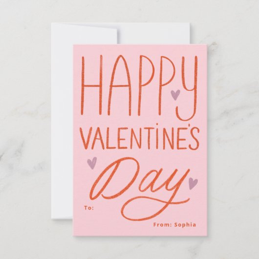 Valentijn met handschrift kaart (Voorkant)