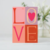 Valentijn met handschrift LOVE Letters Kaart (Staand voorkant)