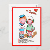  Valentijn met hart Briefkaart (Voorkant / Achterkant)