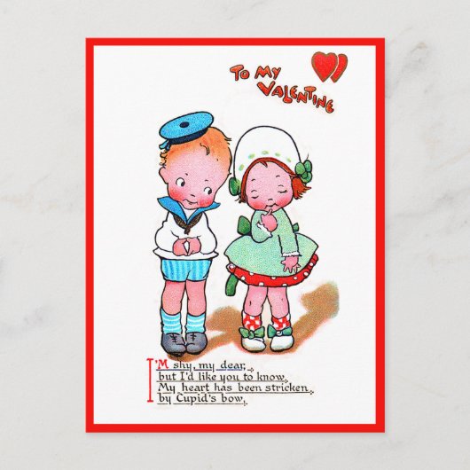  Valentijn met hart Briefkaart (Voorkant)