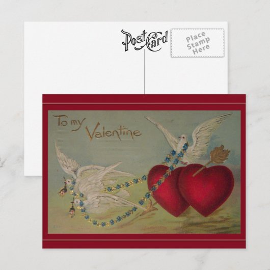  Valentijn met hart en nieren Feestdagenkaart (Voorkant / Achterkant)