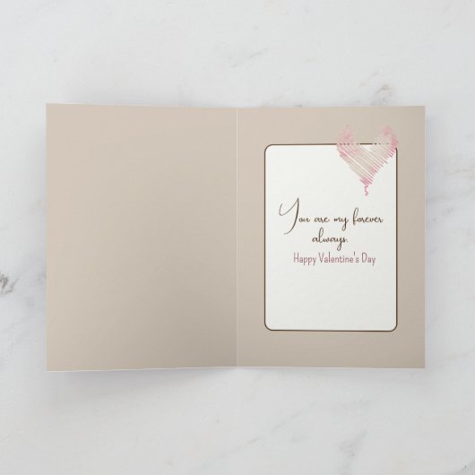 Valentijn met hart kaart (Binnen)