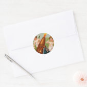  Valentijn met hartkanon Ronde Sticker (Envelop)