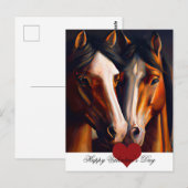 Valentijn met liefde voor paarden briefkaart (Voorkant / Achterkant)