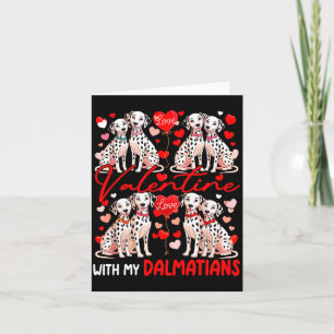Valentijn met mijn Dalmatiër Koppel Honden Kostuum Kaart