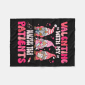 Valentijn met mijn dialysetechnicus Valentijnse D Fleece Deken (Voorkant (Horizontaal))