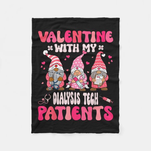 Valentijn met mijn dialysetechnicus Valentijnse D Fleece Deken (Voorkant)