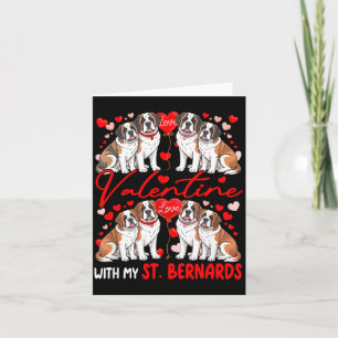 Valentijn met mijn St. Bernards Koppel Honden Kost Kaart