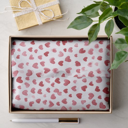 Valentijn met rode harten tissuepapier (Geschenk)