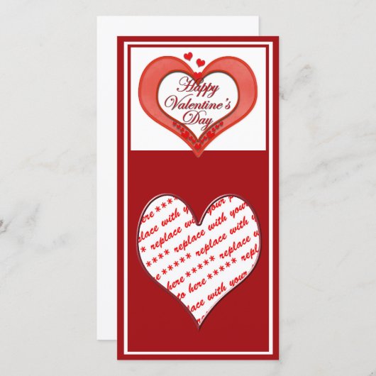 Valentijn met rode hartslag feestdagenkaart