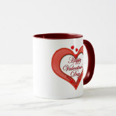 Valentijn met rode hartslag mok (Voorkant rechts)