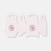 Valentijn met roze Floral Stripes Bedankdoosjes (Uitgevouwen)