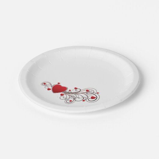 Valentijn met schuifwiel papieren bordje (Gekanteld)