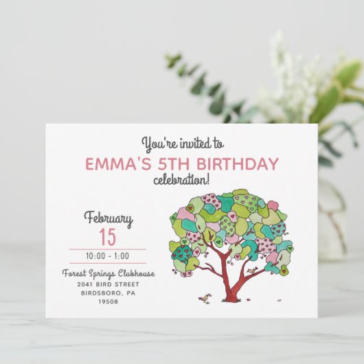 Valentijn met zoete roze harten kaart (Staand voorkant)