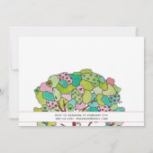 Valentijn met zoete roze harten kaart (Achterkant)