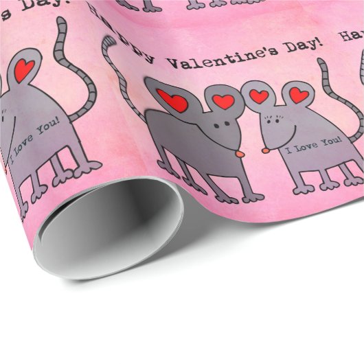 Valentijn Mice Cadeaupapier (Rol Hoek)