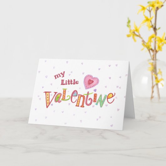 Valentijn mijn kleine Valentijn je maakt me glimla Kaart (Gele Bloem)