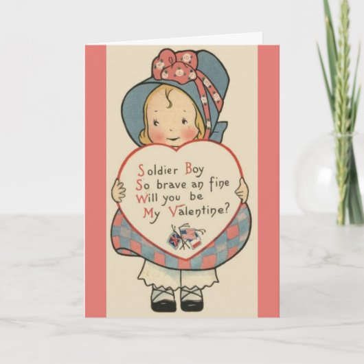  Valentijn - Militair - Soldaat Boy, Feestdagen Kaart (Voorkant)