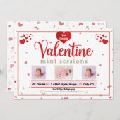 Valentijn Mini Sessies Fotografie Minis Foto Kaart (Voorkant / Achterkant)