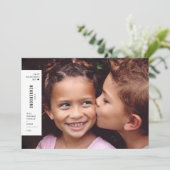 Valentijn minimalistisch esthetische foto van fami feestdagenkaart (Staand voorkant)