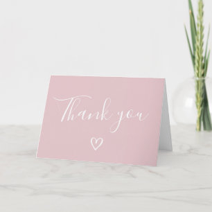 Valentijn minimalistisch hart Baby shower Bedankkaart