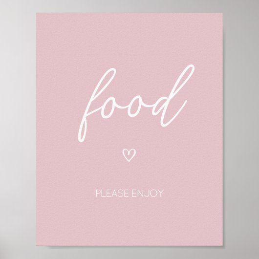 Valentijn Minimalistisch Hartvoedsel Poster (Voorkant)