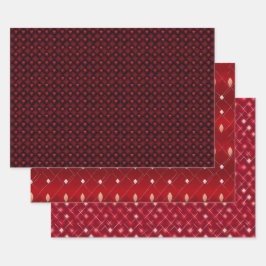 Valentijn Modern Argyle Patroon Set No7 Inpakpapier Vel