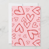 valentijn Modern Party Invitation Kaart (Achterkant)