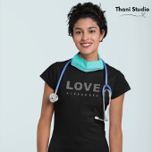 Valentijn Modern Zwart Eenvoudige Elegante Typogra T-shirt