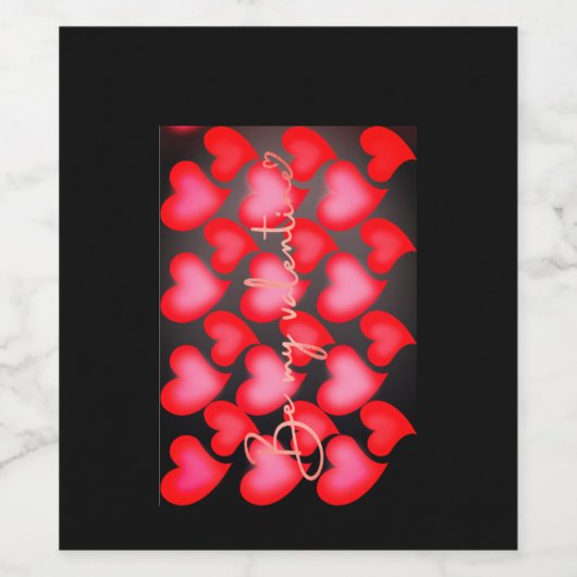 Valentijn Mok hart Wijn Etiket (Enkel label)