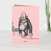 Valentijn Monkey schattig kaart ontwerp (Achterkant)