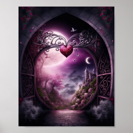 Valentijn Moonlight Poster (Voorkant)