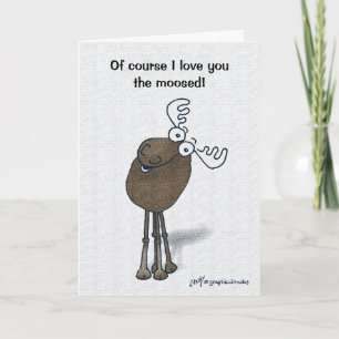 Valentijn Moose! Feestdagen Kaart
