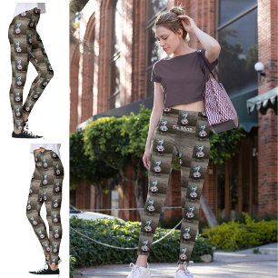Valentijn Mouse Hearts Country Rustic Wood Be Mine Leggings