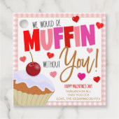 Valentijn Muffin Gift Labels (Voorkant)