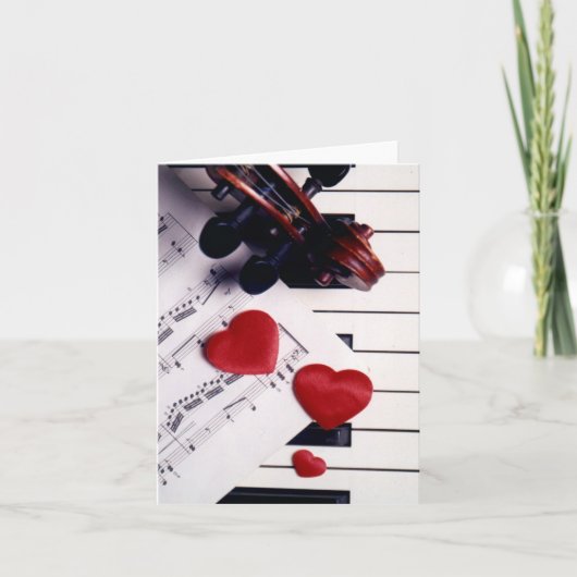 Valentijn Music Feestdagen Kaart (Voorkant)