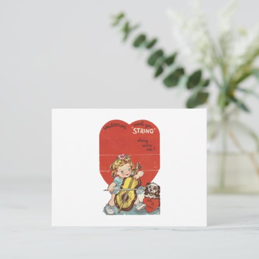  Valentijn "Muziek" Feestdagenkaart (Staand voorkant)