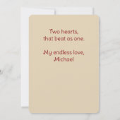 Valentijn naar mijn vrouw reliëf stijl twee harten (Achterkant)